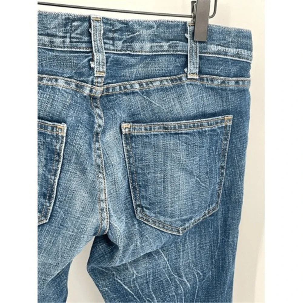 Current Elliot Jeans Women's Size 25 Straight Leg‎ Blue Acid Wash Low Rise